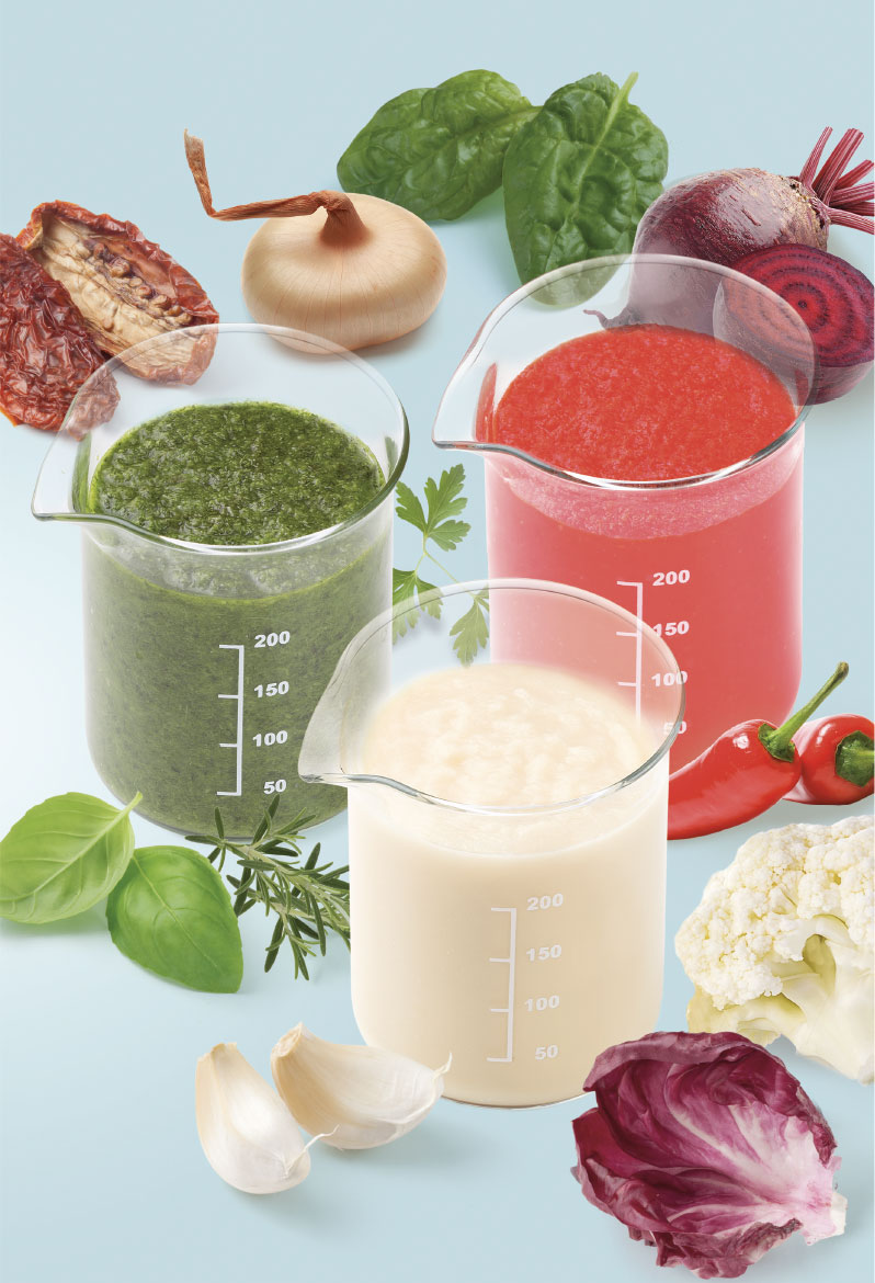 Semi-finished products for the food industry